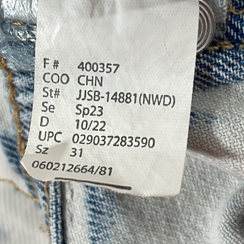 JESSICA SIMPSON Flirt Straight Boot Distressed Denim Jeans Size 31 - Picture 12 of 12